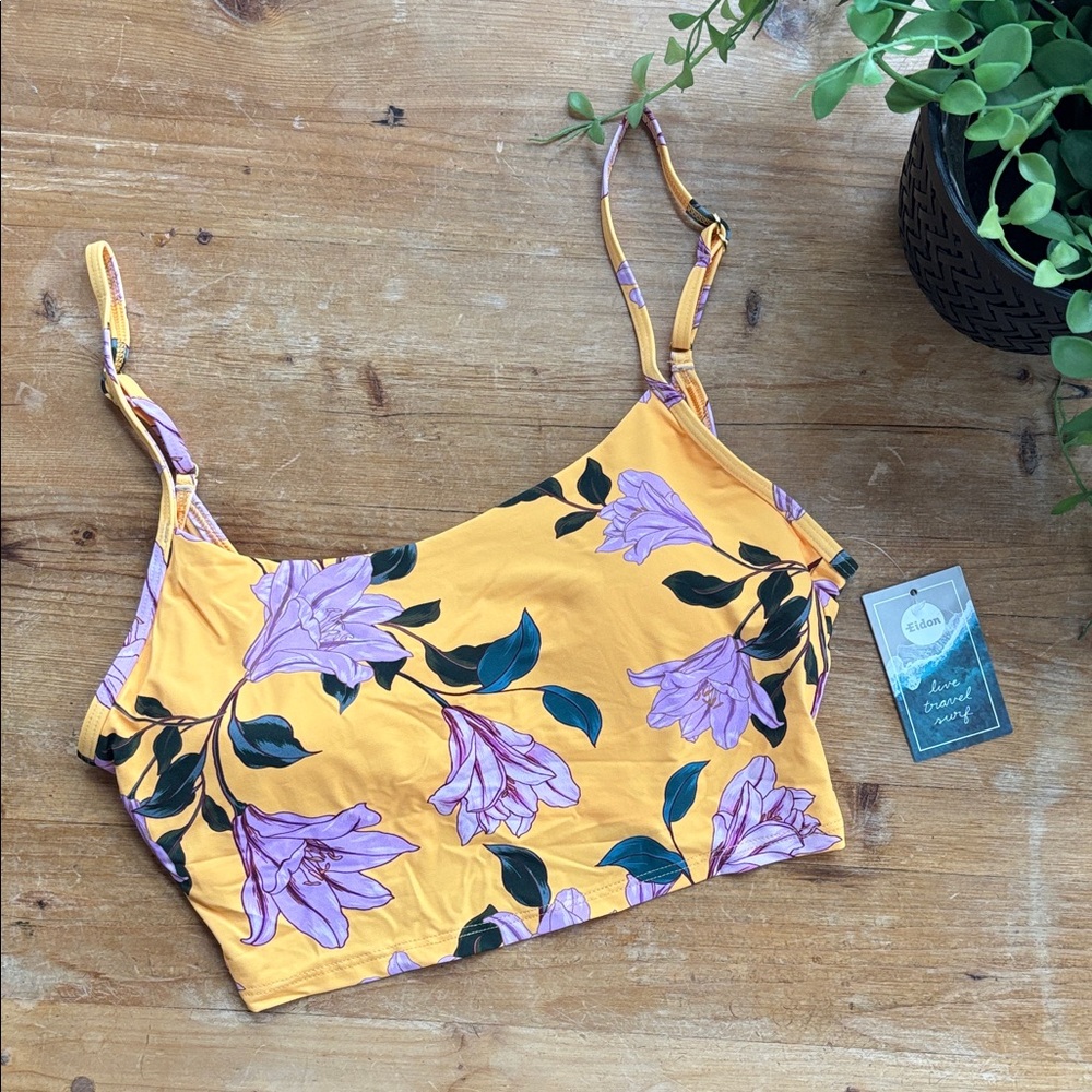 Eidon Surf | Selena Crop Bikini Top in Earth Blossom